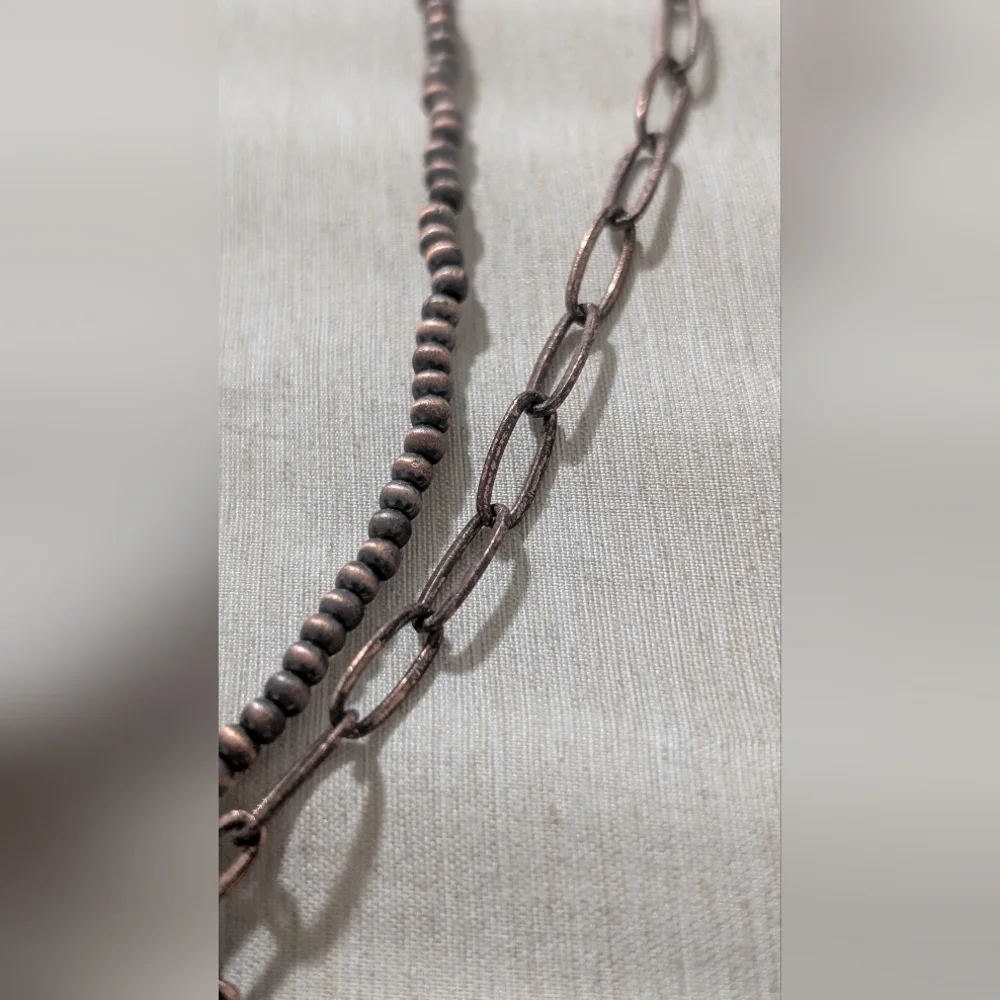 Bronze and Turquoise Horse Pendant Necklace
